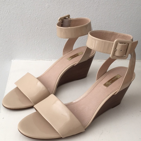 Louise Et Cie patent Leather Punya Wedge Sandals - Picture 12 of 17